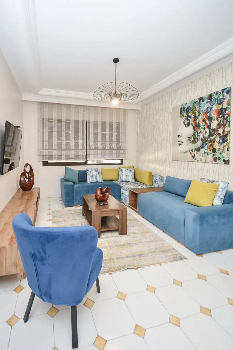Piso amueblado de dos dormitorios en Gauthier, Casablanca