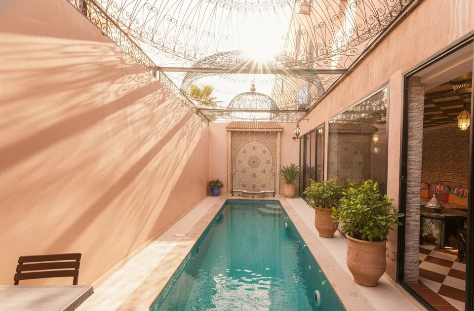 Riad con piscina interior cerca de la Medina, Marrakech