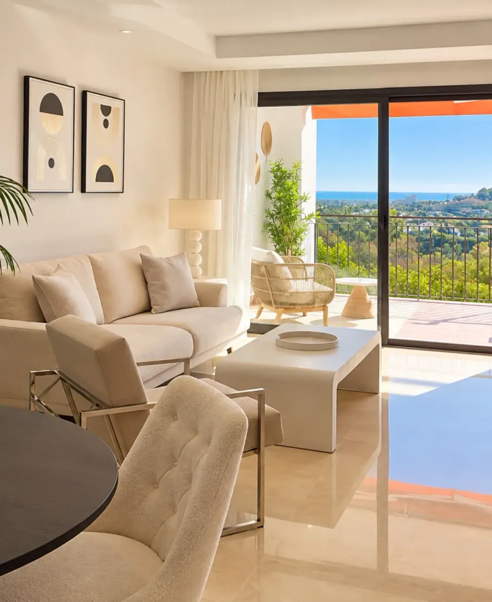 Apartamento de 2 dormitorios con vistas panorámicas y terraza de 23 m², La Quinta, Benahavís